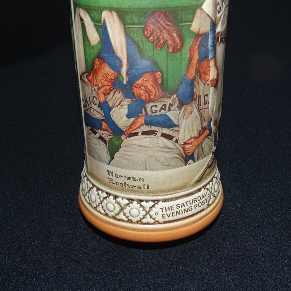 Norman Rockwell The Baseball Dugout Stein Saturday Evening Post - Picture 6 of 14